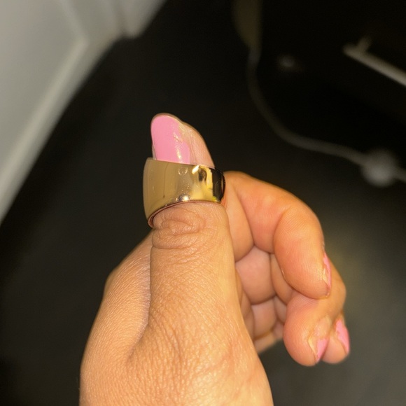 Aurate arc gold ring band minimalistic vermeil size 8 - Picture 7 of 10